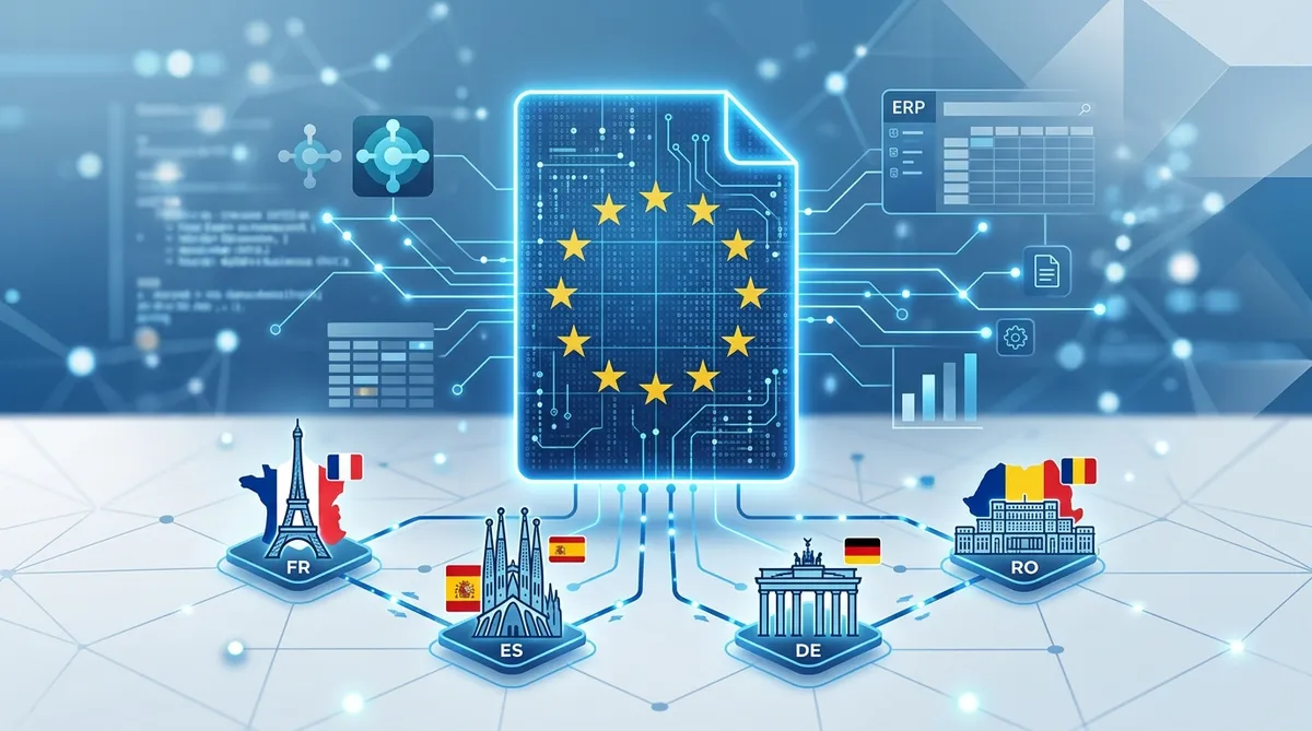 Hero illustration for the article EU e-Invoicing Compliance in 2026: What Business Central Users Need to Do