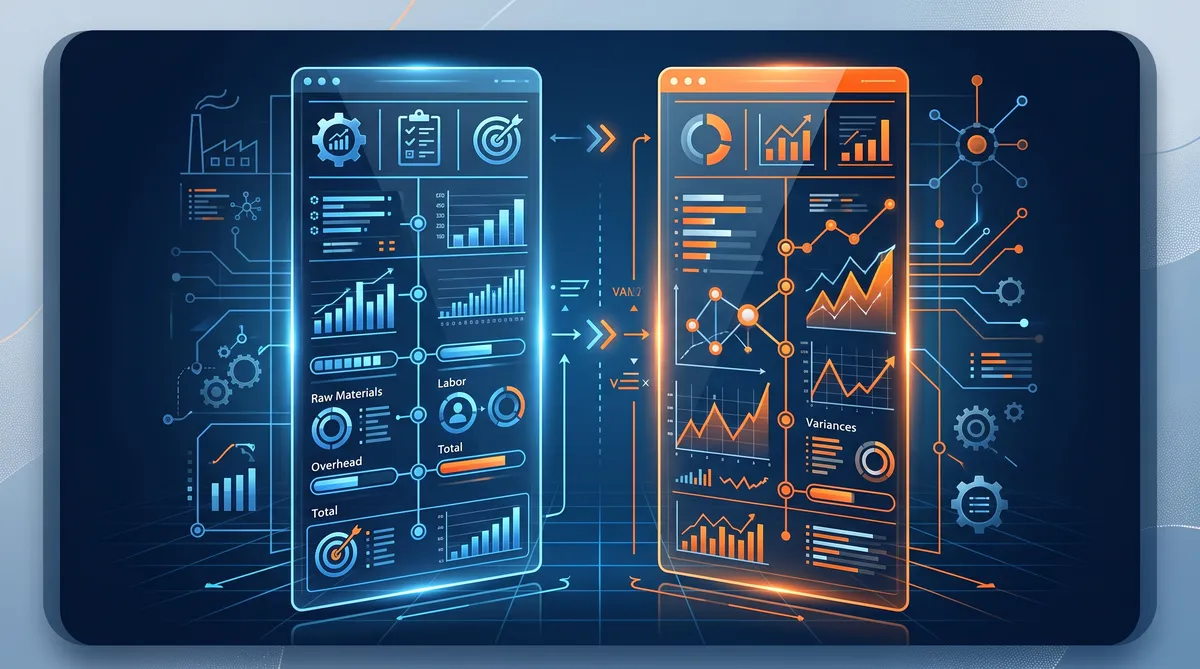 Hero illustration for the article Standard vs Actual Costing in Business Central: The Complete Guide